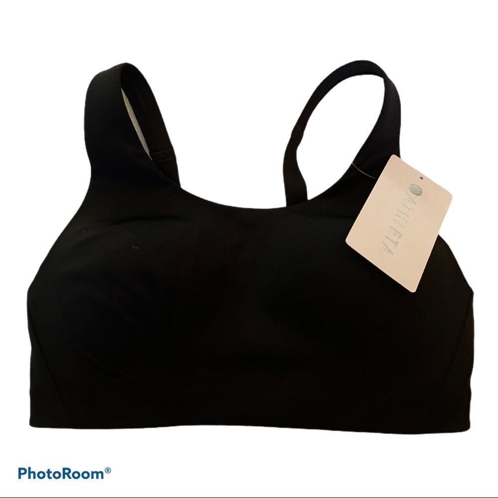 Athleta Advance Sprint Bra Black 34DD NWT Hi Impact​